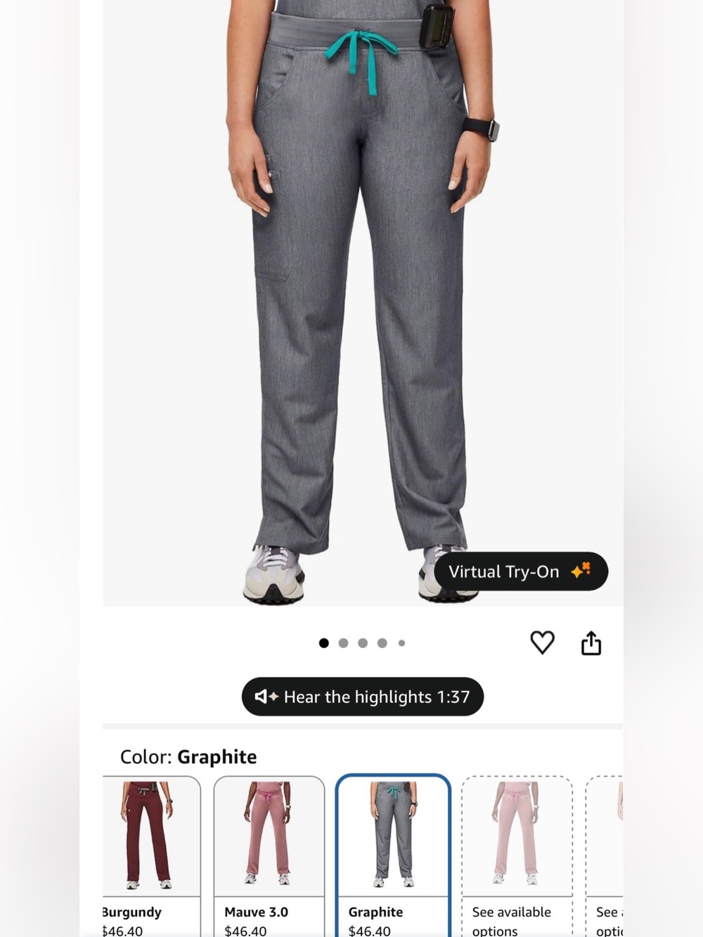Grey medical scrubs